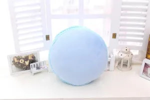 Süßes blaues Macaron runden Plüschkissen weiches gemütliches Kissen für Büro Sofa Zuhause.