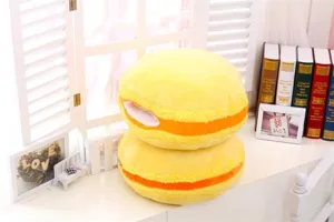 Süßes Macaron Plüsch Handwärmer Kissen Weiches Runtes Kissen Winter Büro Geschenk