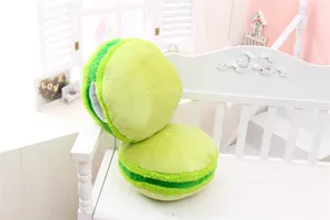 Grünes Makaron Plüschkissen Handwärmer süßes weiches Kissen für Büro und Zuhause Geschenk