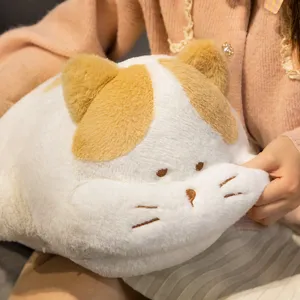 Cute bread cat plush toy long sleeping pillow soft stuffed doll cute gift for girls decoration