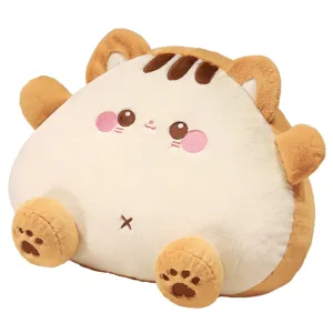 Cuscino in peluche gatto riso carino morbido animale farcito cuscino letto per bambini regalo