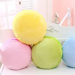 Macaron Runder Plüsch Kissen Süß Büro Handwärmer Kissen Weiche Gestopfte Puppe Zuhause Wohnzimmer Sofa Dekoration Geschenk