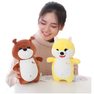 Cute plush dog toys, soft down cotton stuffed cartoon husky and shiba inu dolls for kids.