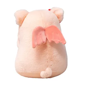 Cute angel pig plush toy stuffed animal doll for Valentine's Day gift soft pink cute