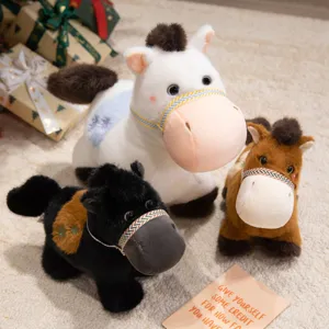 Cute Little Horse Plush Toy Stuffed Animal Soft Doll Kids Companion Soothing Pony Mascot