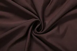 Dark brown fabric texture close-up shot, showing smooth and elastic material detail clearly.