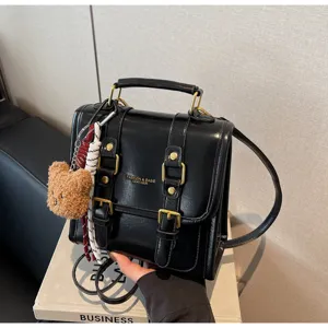 Donna elegante piccolo zaino in pelle vintage stile college quotidiano borsa tracolla