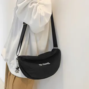 Bolso bandolera de lona streetwear japonesa gran capacidad bolso cruzado informal para ti