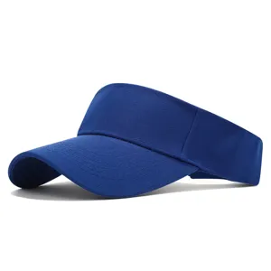 Visière de sport bleue unie pour la course en plein air et les activités de fitness