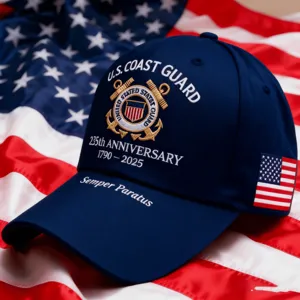 US Coast Guard 235th Anniversary Embroidered Baseball Cap Military Tactical Hat Blue