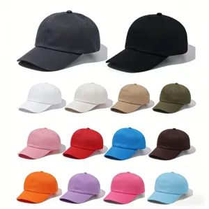 Casquette de Baseball en Coton Unisexe Décontractée Couleur Unie Réglable Papa Chapeau Protection Solaire Extérieur Hommes Femmes