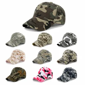 Casquette de Baseball Camouflage Tactique Unisexe Chapeau de Protection Solaire Extérieur Ajustable