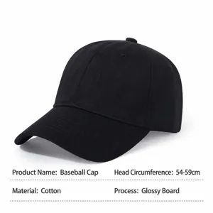 Casquette de Baseball en Coton Unisexe Ajustable Couleur Unie Décontracté Sport Protection Solaire Chapeau pour Extérieur