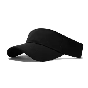 Détail de visière noire, tissu respirant, visière courbée pour la protection solaire extérieure.