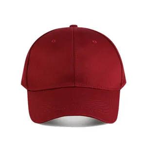 Casquette de baseball classique en coton bordeaux uni, chapeau de soleil stylé pour tous.