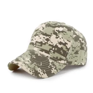 Casquette de baseball tactique camouflage numérique pour sport extérieur et soleil.