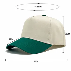Colorblock baseball cap trucker hat adjustable 56-58cm cotton sun hat for men and women
