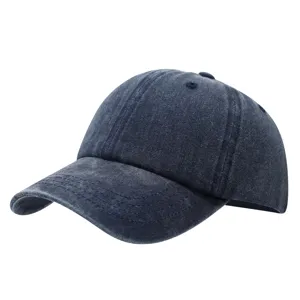 Retro gewassen honkbalpet zachte kroon papa hoed casual unisex katoenen zonnehoed