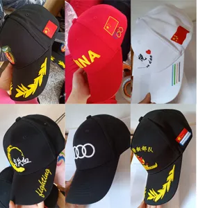 Casquette de baseball en coton brodée personnalisée avec divers motifs pour le sport et loisir.