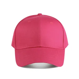 Belle casquette de baseball en coton rose avec protection solaire et visière courbée
