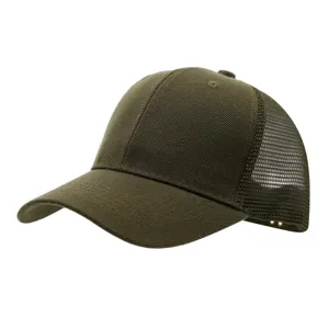 Kids army green mesh baseball cap breathable trucker hat for outdoor sun protection active