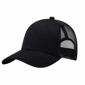 Gorra de béisbol de malla transpirable de verano gorra de camionero lisa ajustable