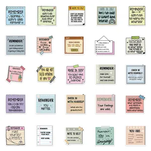 50pcs cute aesthetic motivational quote stickers waterproof sticky notes decal for laptop journal