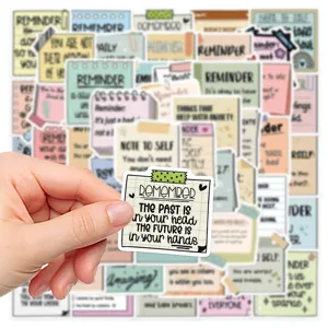 Aesthetic reminder stickers pack, waterproof vinyl stickers for laptop, journal, and phone case.