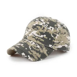 Casquette de baseball tactique camouflage numerique pour randonnee et protection solaire.