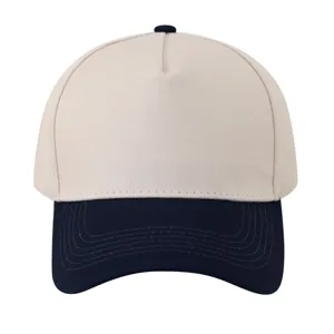 High Quality Classic 5-Panel Color Block Cotton Baseball Cap Trucker Hat Front Detail