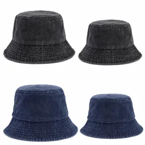 Parent-Child Washed Cotton Bucket Hat Outdoor Sun Protection Casual Fishing Hiking Breathable Folding Unisex Fisherman Hat