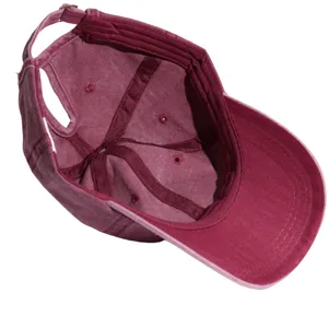 Casquette de baseball vintage lavée pour queue de cheval, chapeau rétro réglable.