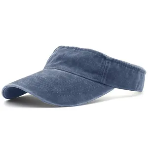 Casquette visière vintage lavée sans haut sport outdoor course chapeau hommes femmes