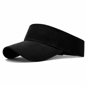 Solid color empty top hat outdoor running sports sun visor hat for men and women breathable