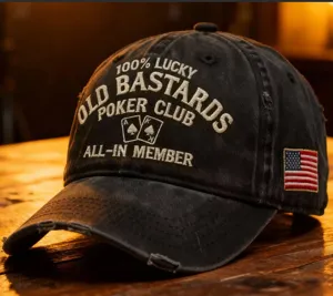 Vintage distressed baseball cap for men and women, outdoor sun protection embroidered hat.