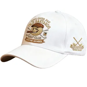 White golf embroidered baseball cap vintage style outdoor sun protection sports hat for men women