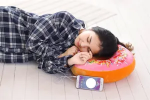 Soft creative simulation donut plush pillow cushion for comfortable office nap and home use.