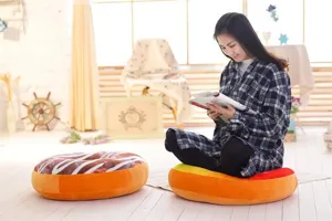 Cozy simulation donut cushion plush toy, soft chocolate pillow for office nap and home decor.