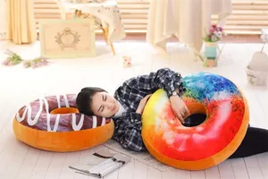 Soft creative simulation donut chocolate large throw pillow cushion office nap pillow