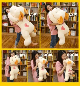 Giant plush dog toy cute stuffed animal puppy pillow soft gift for girls 50-150cm