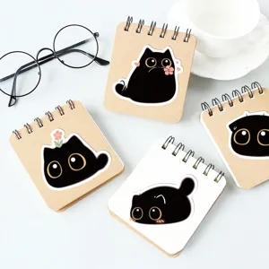 Joli lot de stickers chat noir, autocollants décoratifs esthétiques pour journal et coque.
