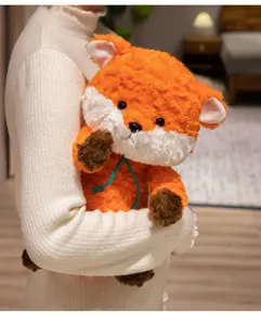 Lindo zorro de peluche naranja suave animal de peluche almohada de abrazo regalo para niños.