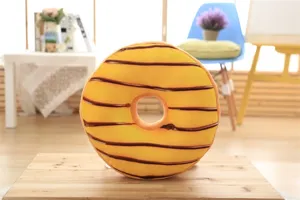 Simulation donut plush pillow cute chocolate cushion soft toy home decor sofa living room