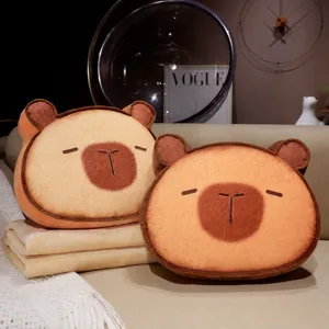 Schattige capibara kat pluche kussen deken flanel opvouwbare 2 in 1 voor thuis