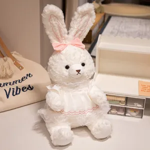 Juguete de Peluche de Animal Lindo Muñeca Rellena Oso de Dibujos Animados Suave Conejo Zorro Tigre Cachorro Almohada Compañero Regalo de Cumpleaños para Niños