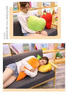 Simulation fruit vegetable plush pillow soft cute cushion cute home office sofa decor gift