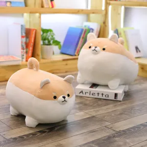 Cute corgi plush toy fat shiba inu stuffed animal soft pillow bed sleeping doll for kids