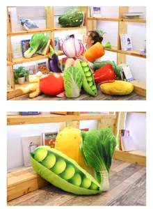Simulation vegetable plush pillow cute simulation food cushion office sofa decor toy