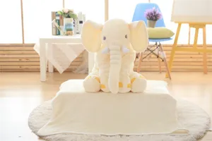 Cute elephant plush toy soothing pillow soft stuffed animal gift for kids and girlfriends