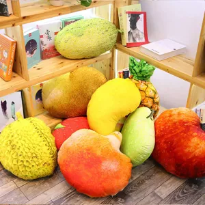 Simulation fruit plush pillow cute vegetable cushion soft stuffed toy home decor main